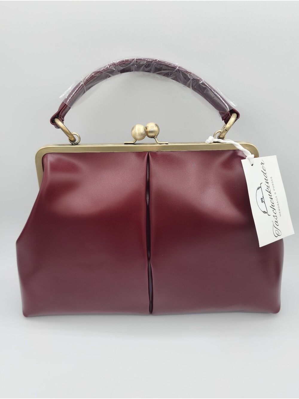Red Leather Frame Bag NEW #2939